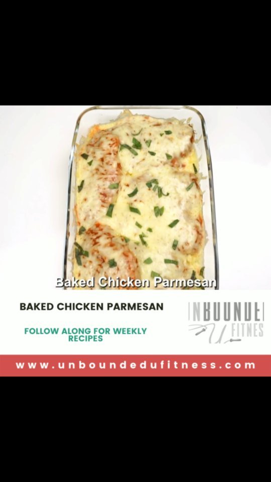 Baked chicken  parmesan
Follow along for weekly recipes